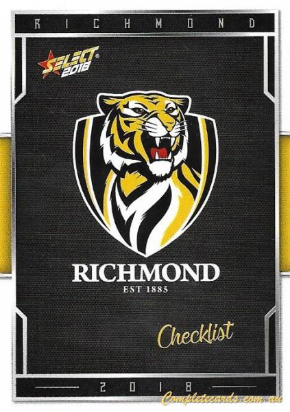 2018 AFL Select - Club Team Sets Richmond Tigers