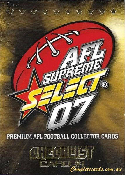 2007 AFL Select AFL Supreme
