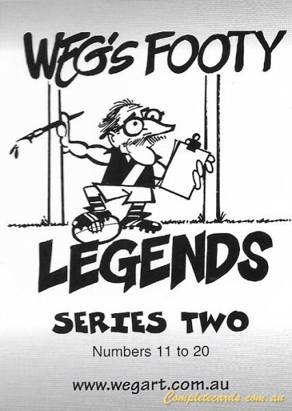 2003 AFL Weg Art Legends Series Two