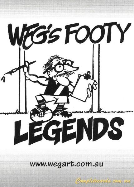 2001 AFL Weg Art Legends