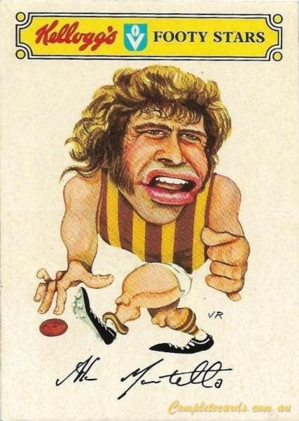1974 AFL Kellogg's VFL Footy Stars Stickers