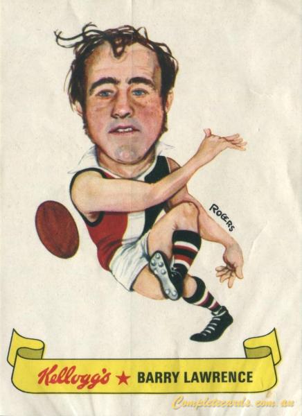 1973 AFL Kellogg's VFL Football Caricatures Stickers