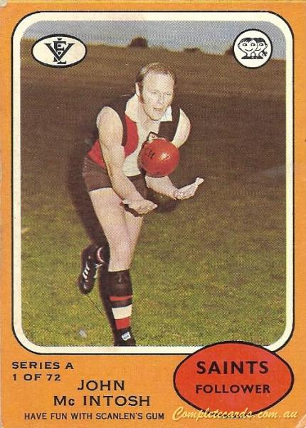 1969 AFL VFL Scanlens