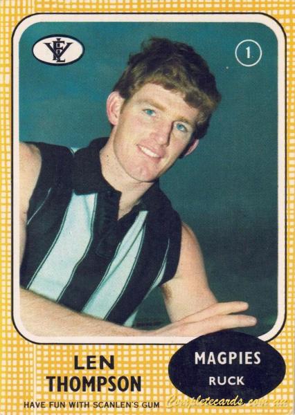 1969 AFL VFL Scanlens