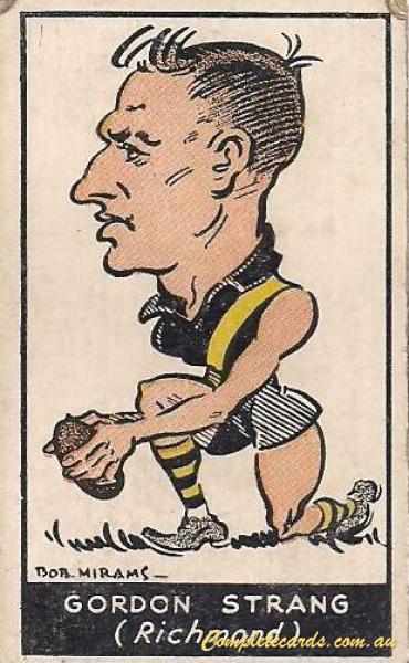 1933 AFL Carreras Tobacco Bob Mirams' Caricatures