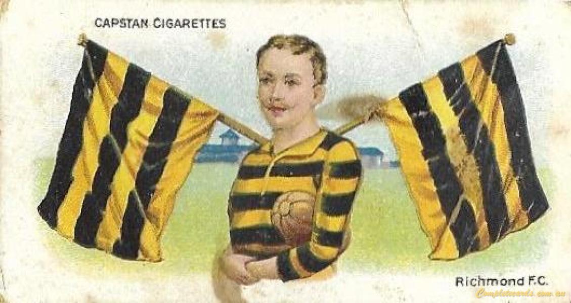 1912 AFL 13 W.D. & H.O. Wills Club Colours and Flags NNO Portrait