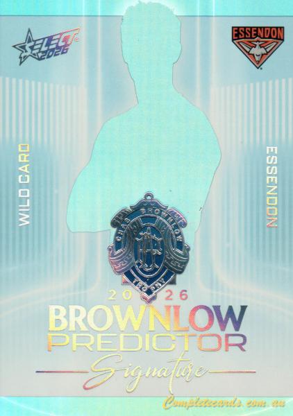 2026 AFL Select Footy Stars Hobby Edition - Brownlow Signature Predictor Platinum