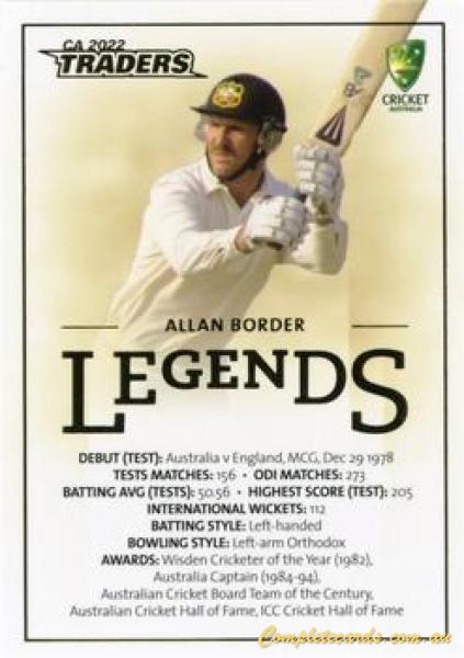 2022-23 TLA Traders Cricket Australia - Legend Case Card