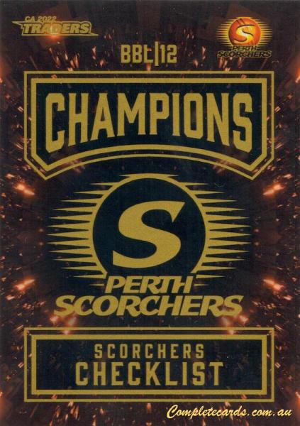 2022-23 TLA Traders Cricket Australia - Championship BBL Victors