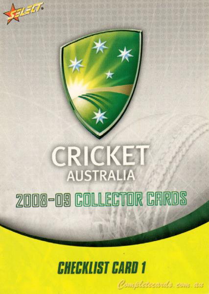 2008-09 Select Cricket Australia - Base