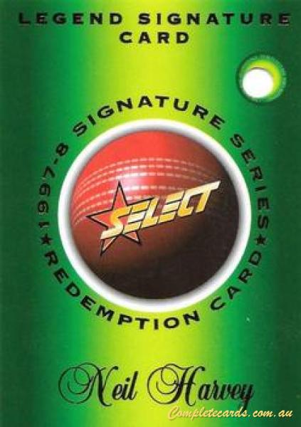 1997-98 Select - Signature Legends Redemption