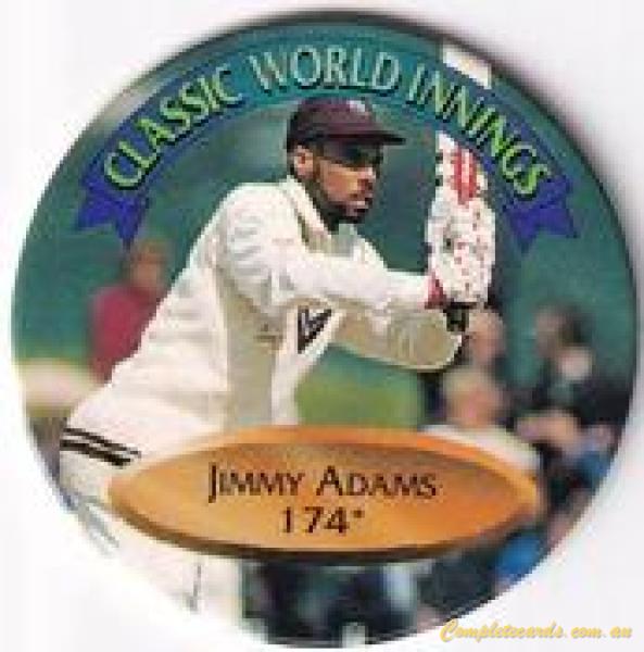 1995 Crown & Andrews Cricket Test Series & Sheffield Shield POG Pack Milk Caps - Classic World Inni
