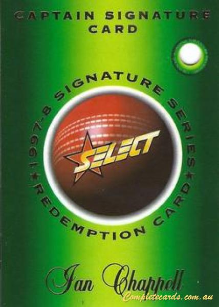 1997-98 Select - Captain Signatures Redemptions