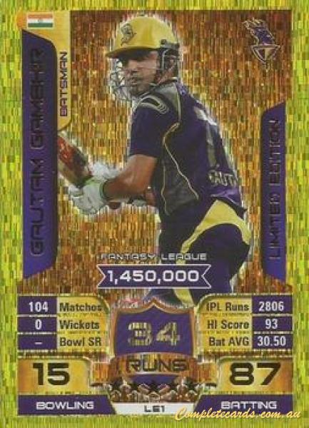 2015-16 Topps Cricket Attax IPL - Limited Edition