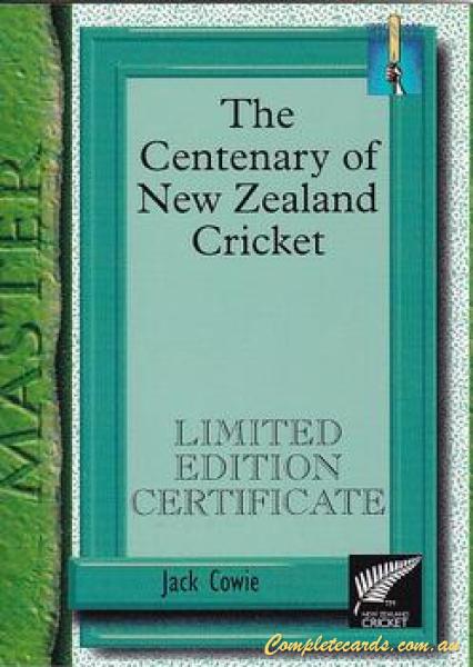 1995 The Topp Promotions Co. Centenary of New Zealand Cricket - The Masters