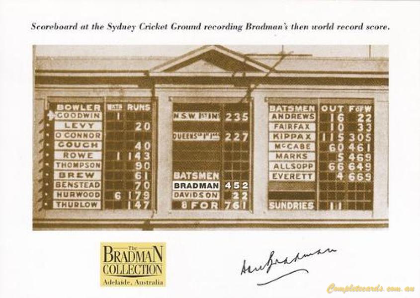 1994 State Library Of South Australia The Bradman Collection