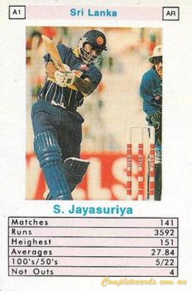 1998 Surana Top Trumps ODI Cricket Batsmen