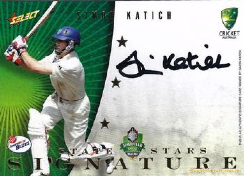 2008-09 Select Cricket Australia - State Stars Signatures