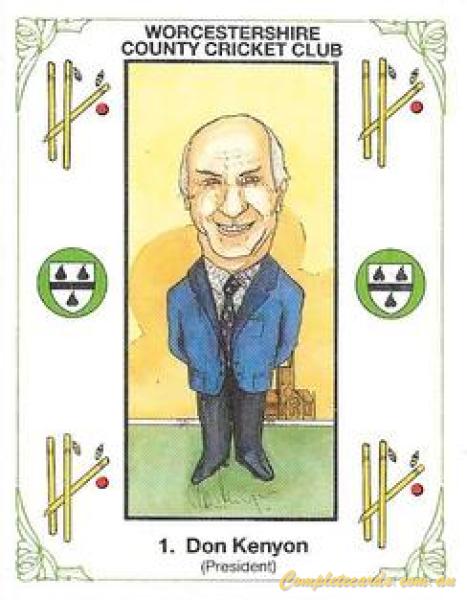 1989 Cofton Collections Worcestershire County Cricket Club