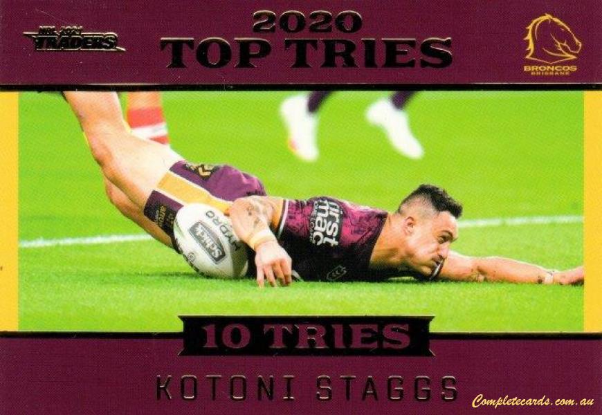 2021 NRL Traders - 2020 Top Tries