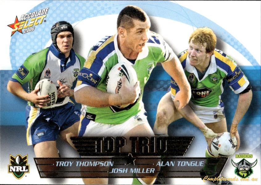 Thompson, Tongue & Miller Canberra Raiders