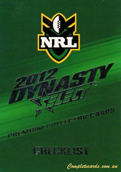 2012 NRL Dynasty - Base