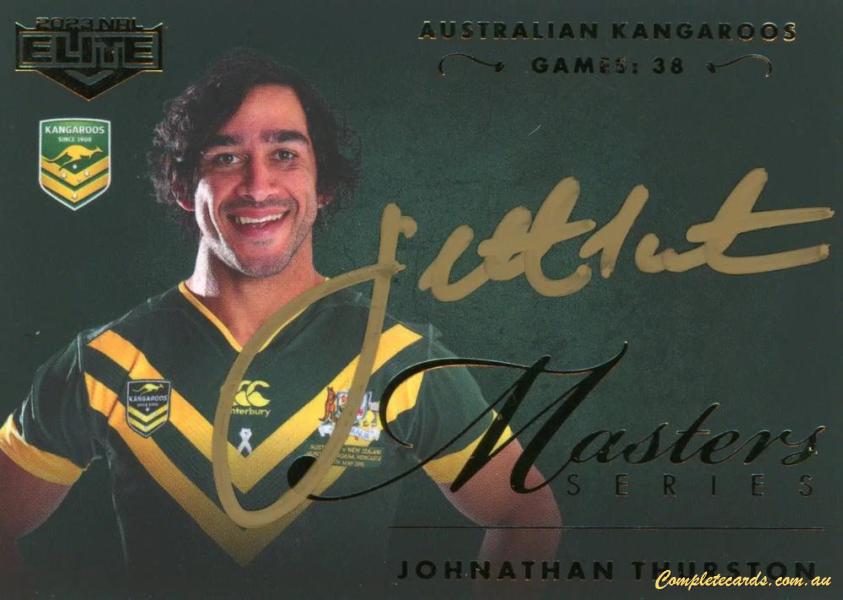 2023 NRL Elite - Master Series Signature Johnathan Thurston