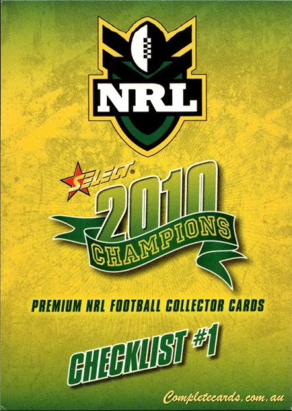 2010 NRL Champions - Base