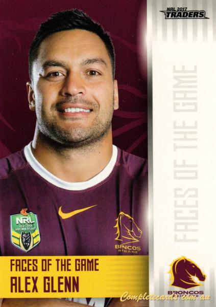 2017 NRL Traders - Faces of the Games