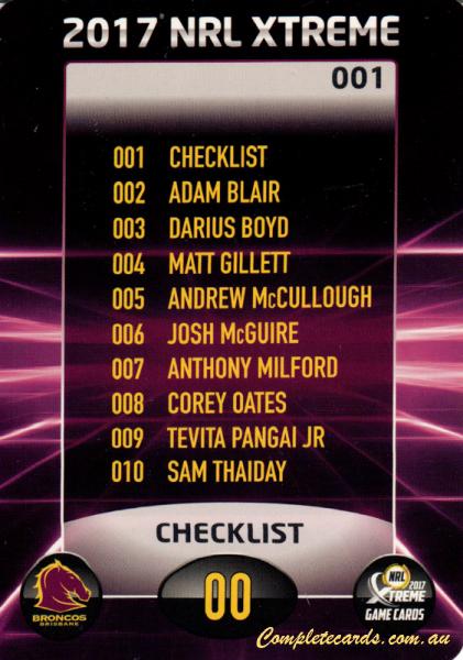 2017 NRL Xtreme - Base