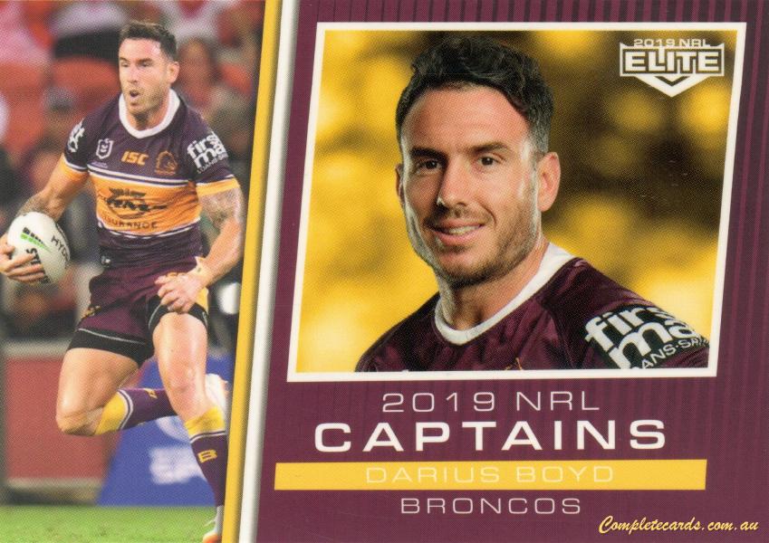 2019 NRL Elite - 2018 Captains