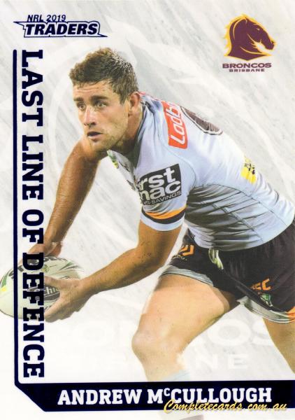 2019 NRL Traders - Last Line Of Defence
