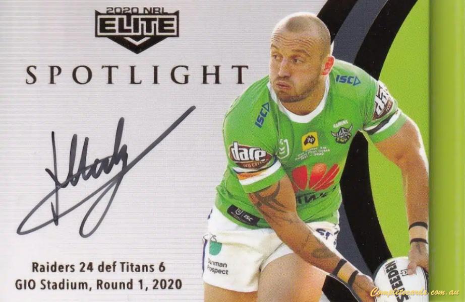 2020 NRL Elite - Spotlight Jersey Patch Signature
