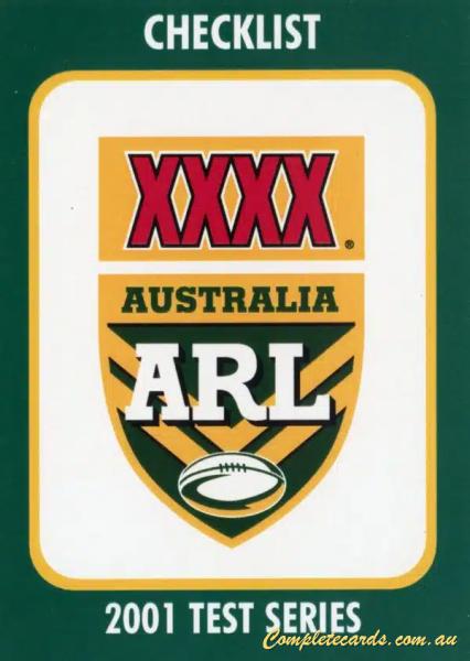 2003 RL Cardz - 2001 Test Series