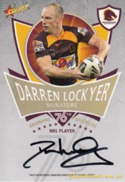 2012 NRL Select - Tribute Signature Series