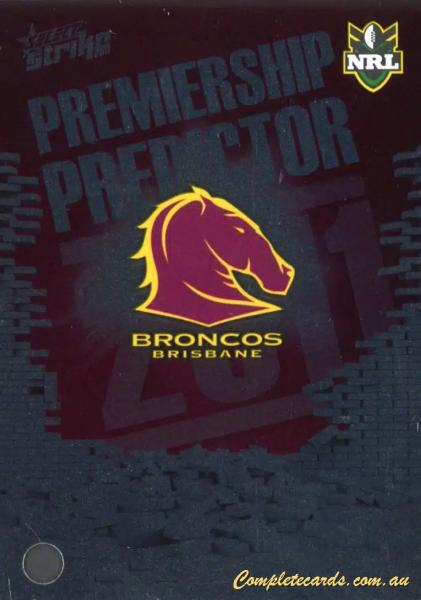 2011 NRL Strike - Premiership Predictors 2011