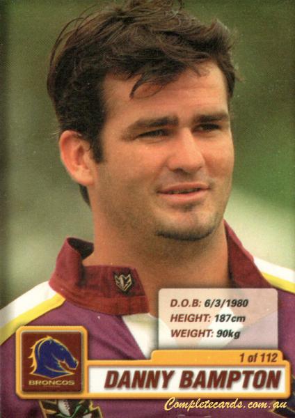 2001 Courier Mail Brisbane Broncos