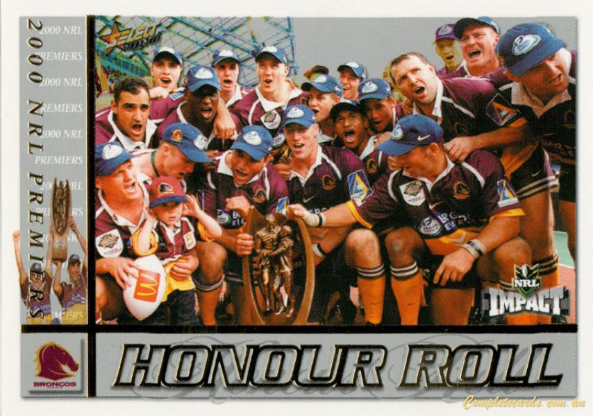 2001 NRL Impact - Honour Roll
