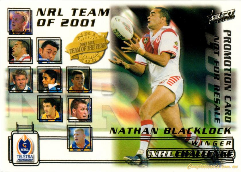 2002 Select Challenge - Promotional Card