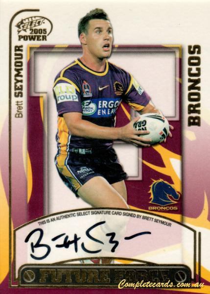 2005 Select Power - Future Force Signature Cards