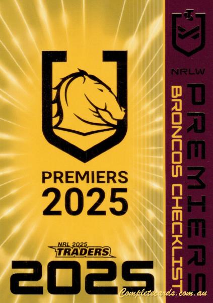 2025 NRL Traders Titanium - NRL W Premiers Set - Brisbane Broncos