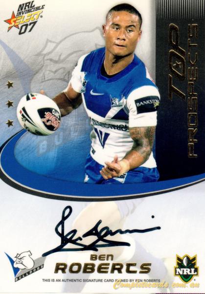 2007 Select NRL Invincible - Top Prospect Signatures