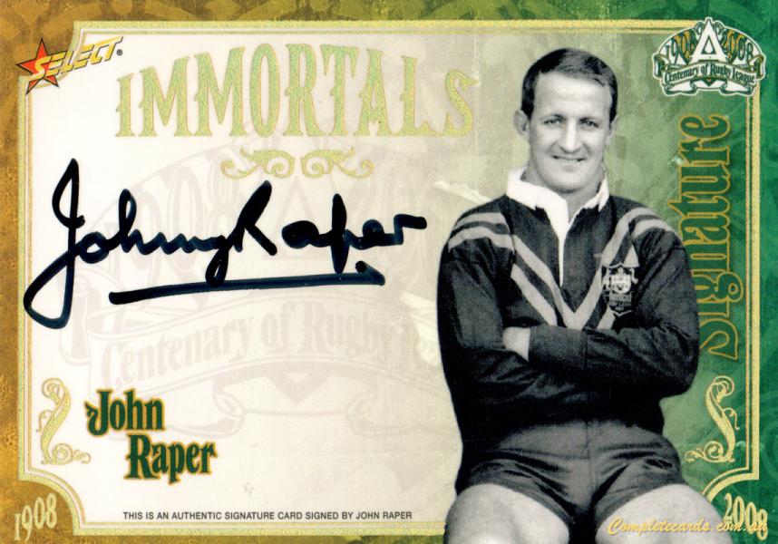 2008 NRL Centenary - Immortal Signature