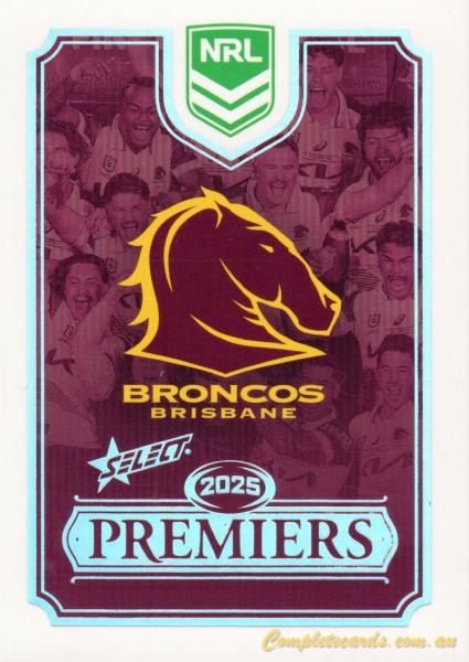 2025 NRL Premiers Brisbane Broncos Platinum