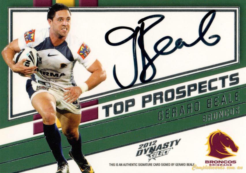 2012 NRL Dynasty - Top Prospect Signature