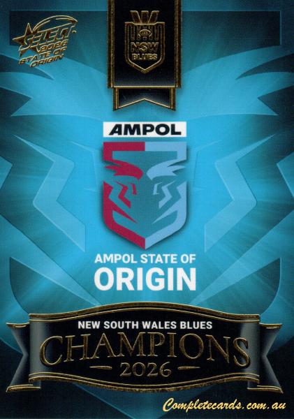 2026 Mens State of Origin Champions Card Set