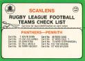 1978 Scanlens Checklists
