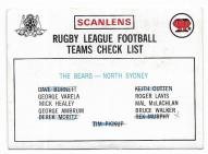 1975 Scanlens Checklists