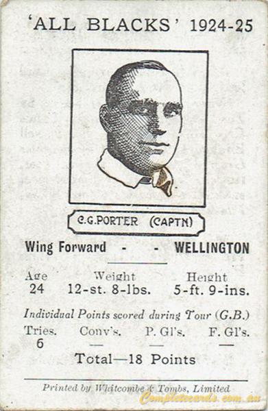 1924 Whitcombe & Tombs Ltd All Blacks