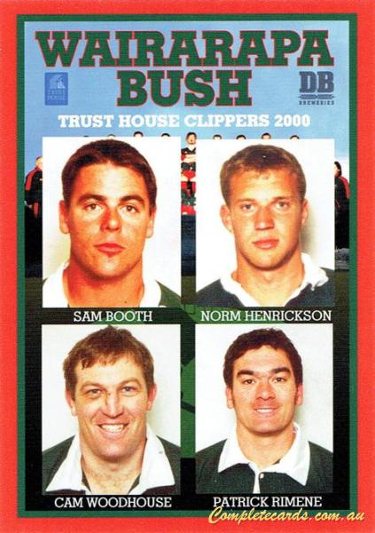 2000 Wairarapa Bush Rugby Football Union Trust House Clippers 2000